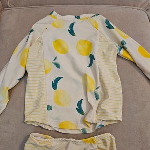 Toddler Girl's Rashguard 2 piece swimsuit - Size 3T
